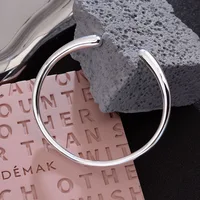Bracelet en argent Sterling 100% massif pour femmes et hommes, Vintage, fait à la main, Simple, en or, cadeau d'anniversaire, 925 5