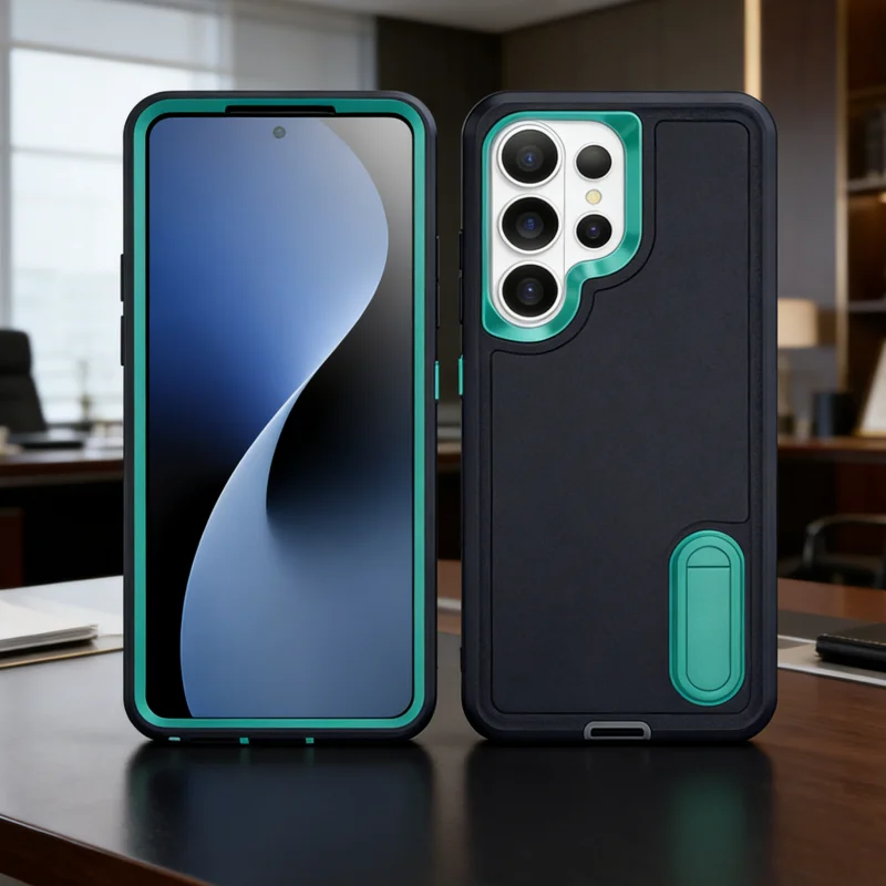 Shockproof Hard Bracket Phone Case with Enhanced Protection