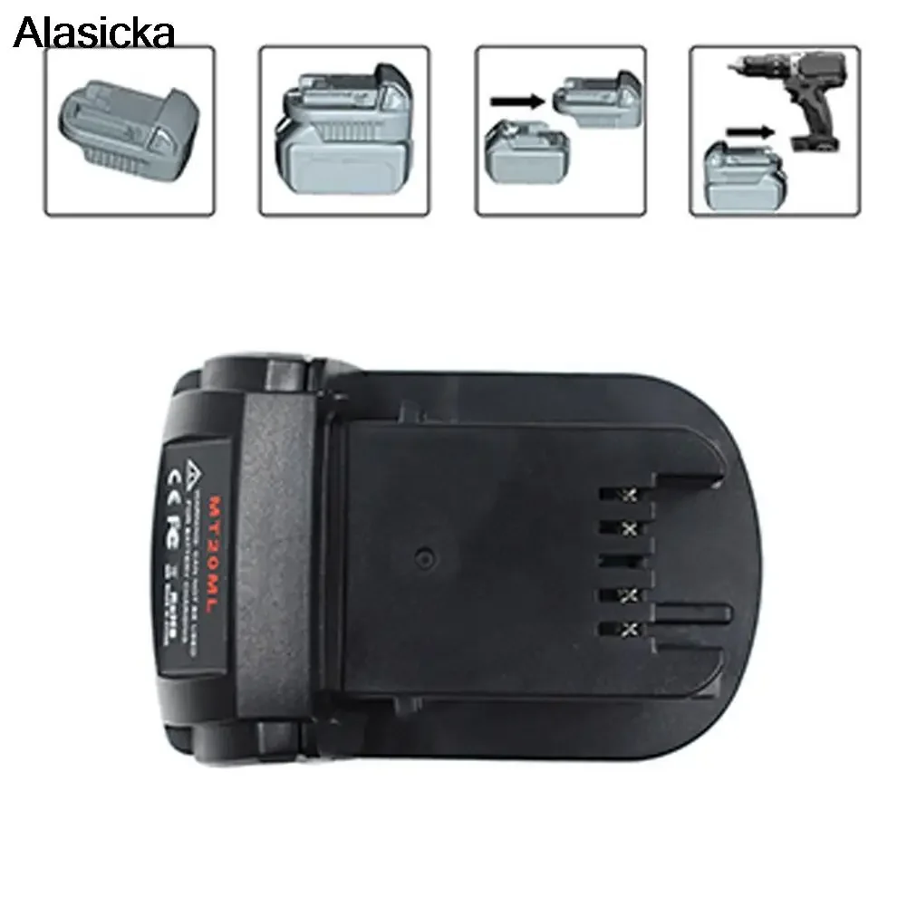 

MT20ML Battery Adapter Converter For Milwaukee 18V Cordless Power Tools Accessories Black For Makita 18V Li-Ion Battery