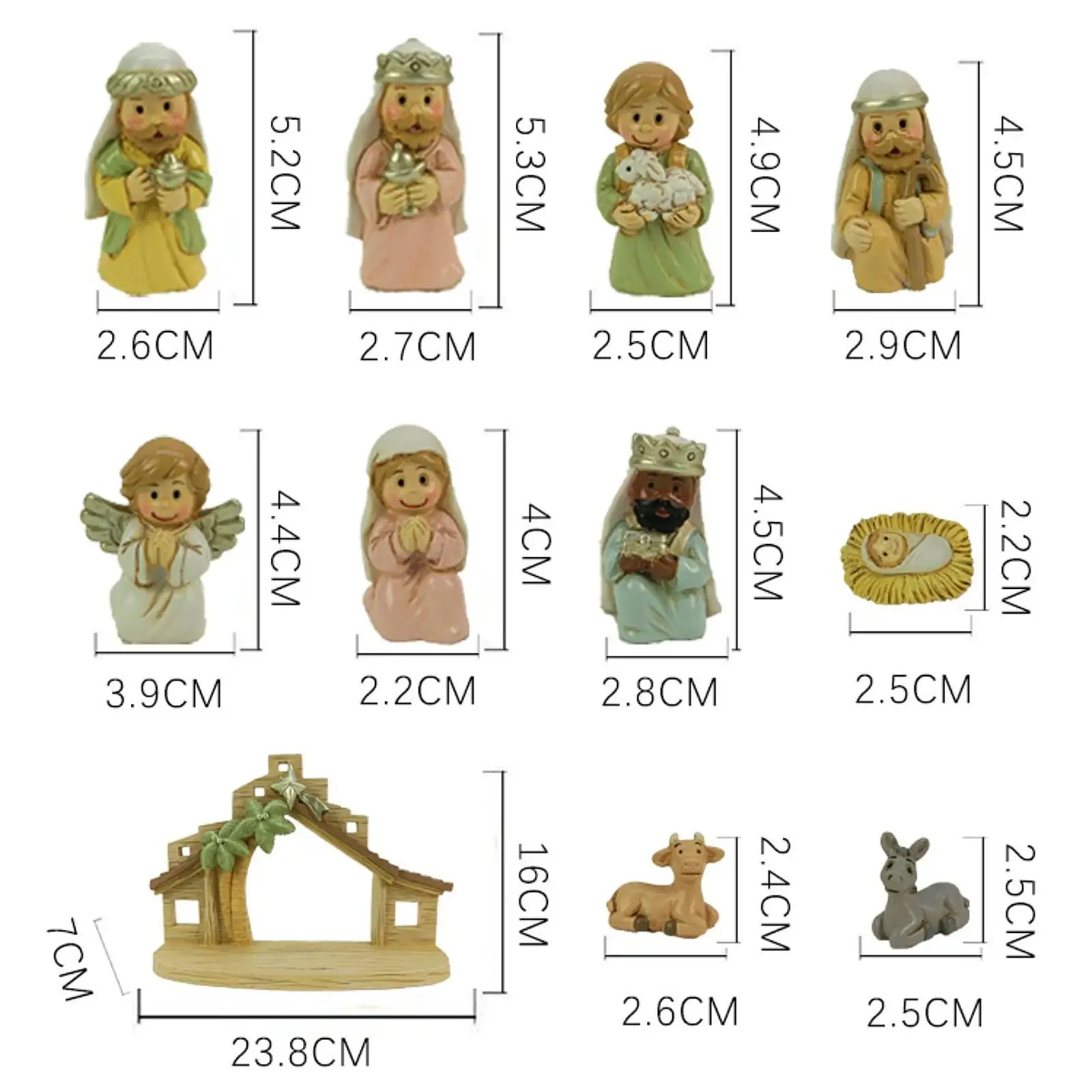 Christmas Nativity Figurine Set 6