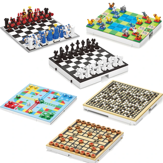Moc criativo internacional xadrez blocos de construção animalcraft