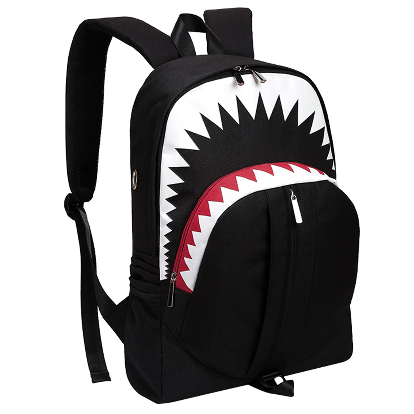 Shark Mouth School Backpack - USB Charging Night Luminous Laptop Rucksack Bag