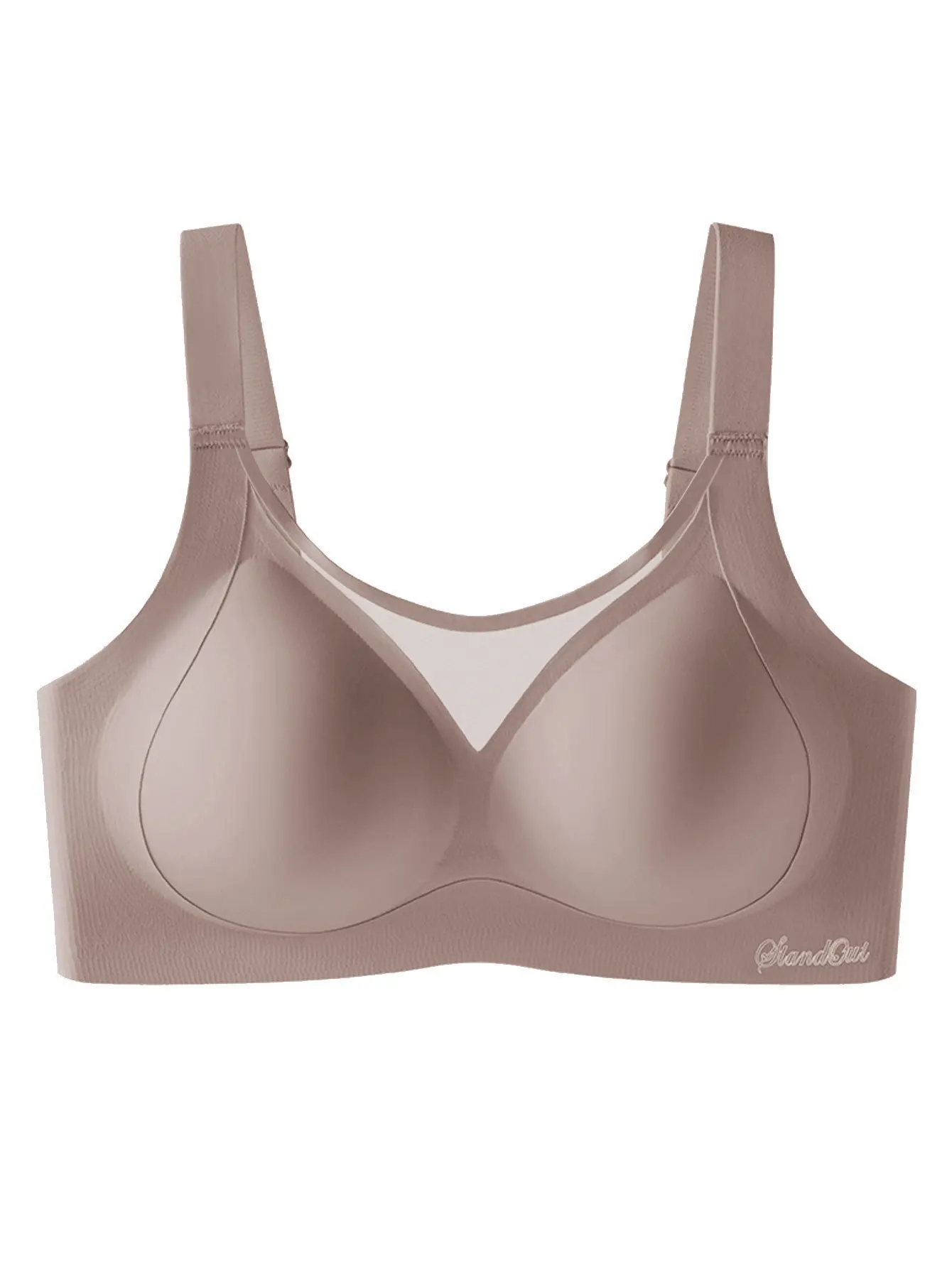 Lace Mesh Bra for Women, Soft Support, Lift, Gather, Anti-Sagging, Fixed Cup, Seamless European and American Style Bra