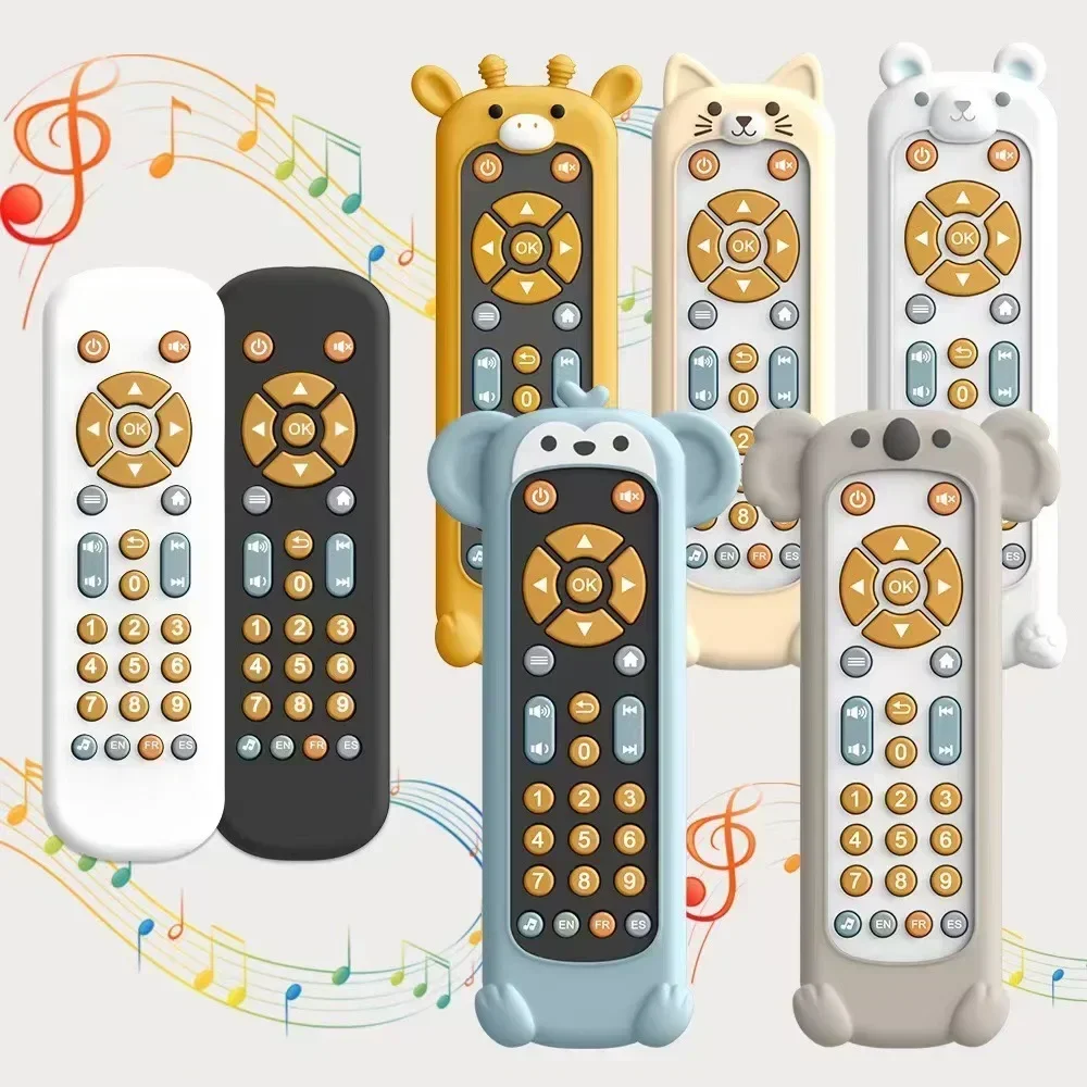Infant Simulation TV Remote Control Toys with Music and Light Musical Baby Toy Sensory Remote Kids Baby Toys for 1 2 3 Years Old