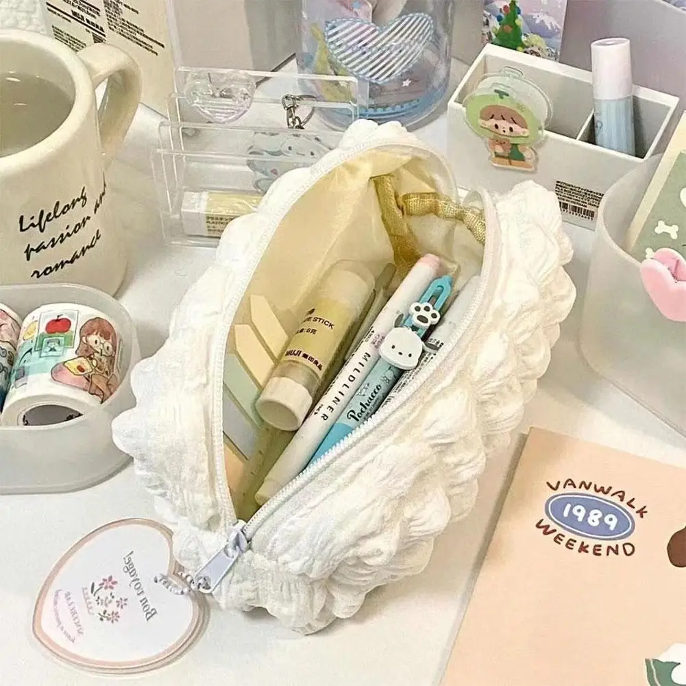 Charming Fufu Puff Pencil Case - Large Capacity Pencil Pouch