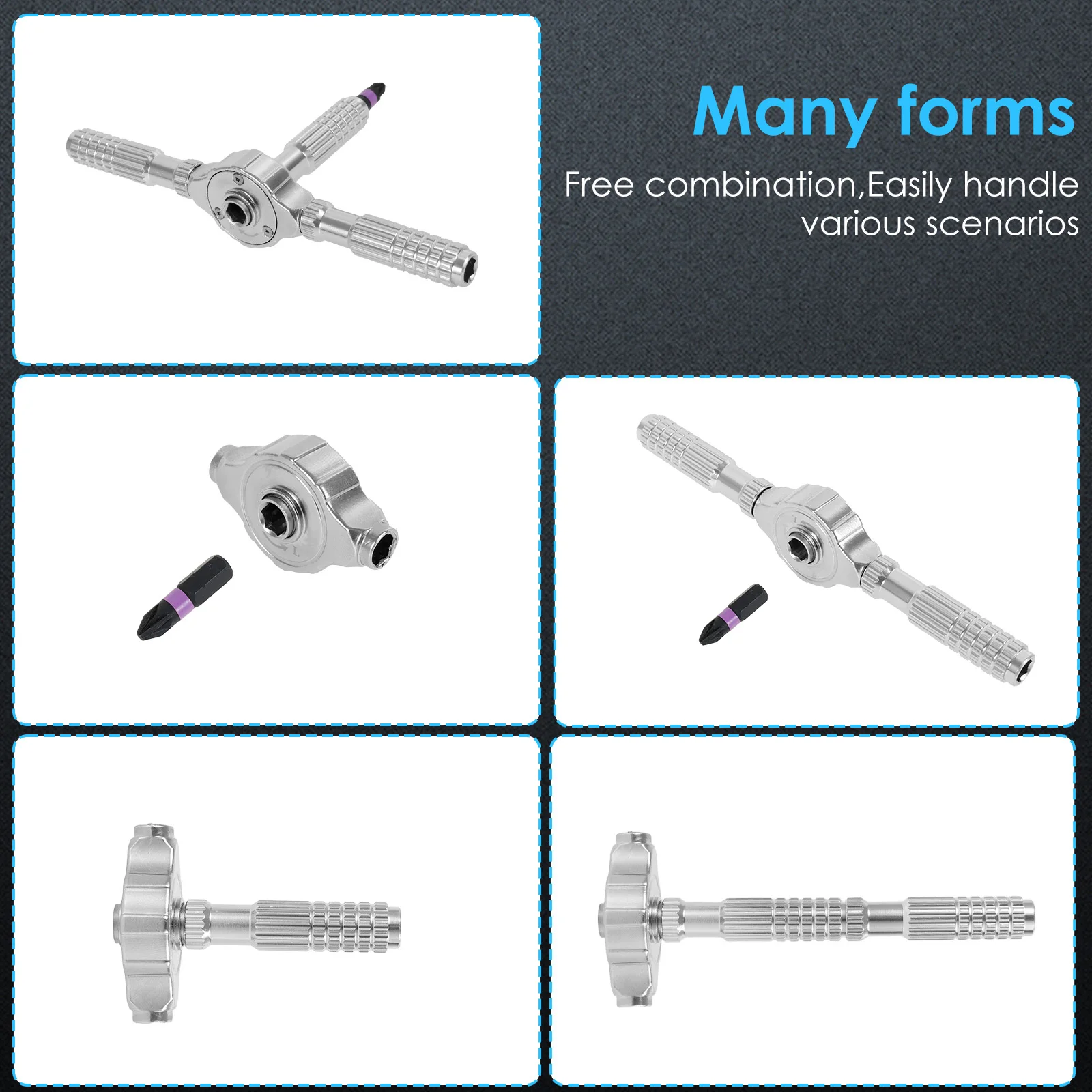 40 In 1 Magnetic Ratchet Screwdriver Set S2 Alloy Steel High Torque Ratchet Wrench Socket Set with Bits Repair Tool for Bicycle