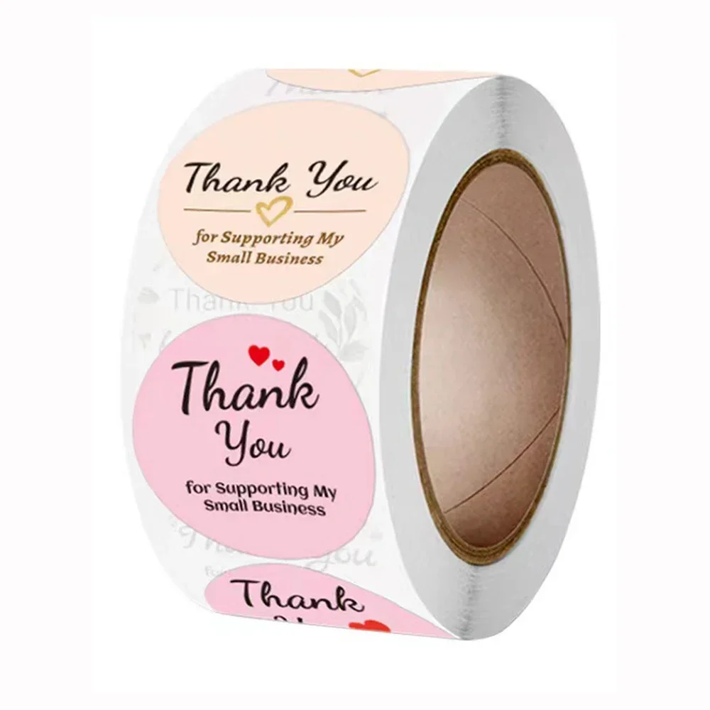 Thank You Stickers 50-500pcs Round Thank You Stickers for Envelope Seal Labels Gift Packaging decor Birthday Party Scrapbooking Stationery Sticker