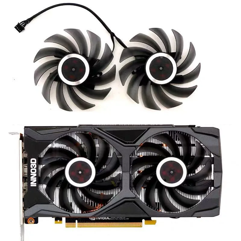 Gpu Refrigerador para Inno3d Geforce Rtx 2060 1660 Super Twin x2 Placa Gráfica Ventilador de Refrigeração Cf12915s dc 12v 0.35a 4pin 85 mm Rtx2060