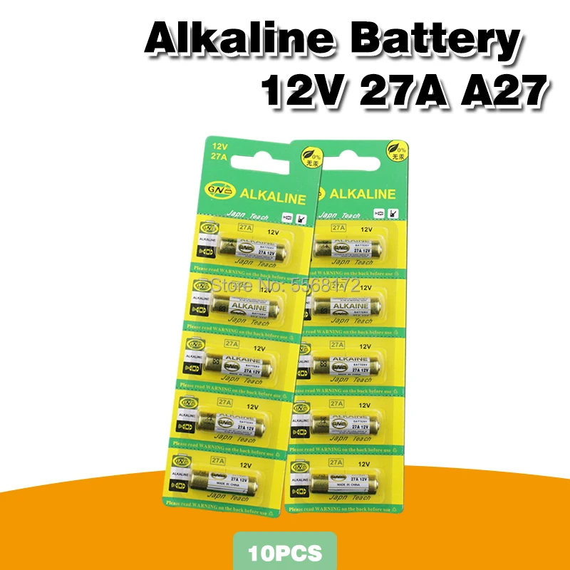 10PCS 12V A27 27A G27A MN27 MS27 GP27A L828 V27GA ALK27A A27BP K27A VR27 R27A Alkaline Dry Battery alkaline battery disposable battery for Alarm Doorbell Car Remote