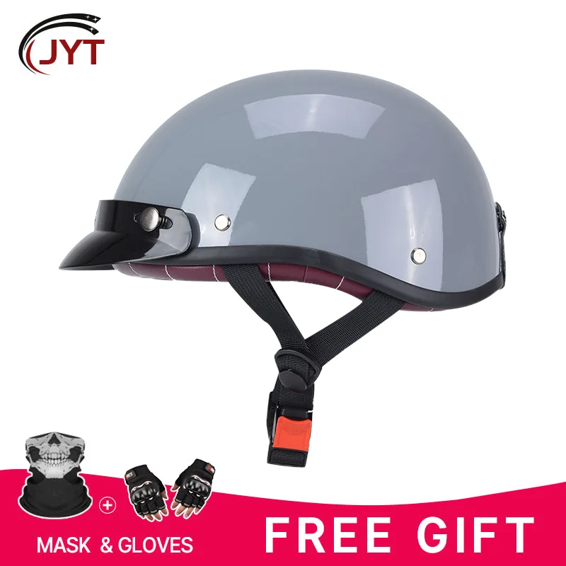 

DOT Motorcycle Helmets Retro Half Face Helmet Adult Men Women Four Seasons Summer Popular for Motocross Scooter Cruiser Casco