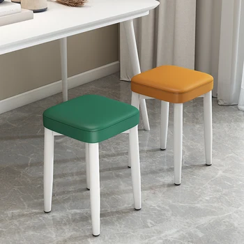 Stackable Dining Chair Sponge Cushion Save Space Dressing Chairs Northern Europe Light Luxury Household Dining Table and Chairs