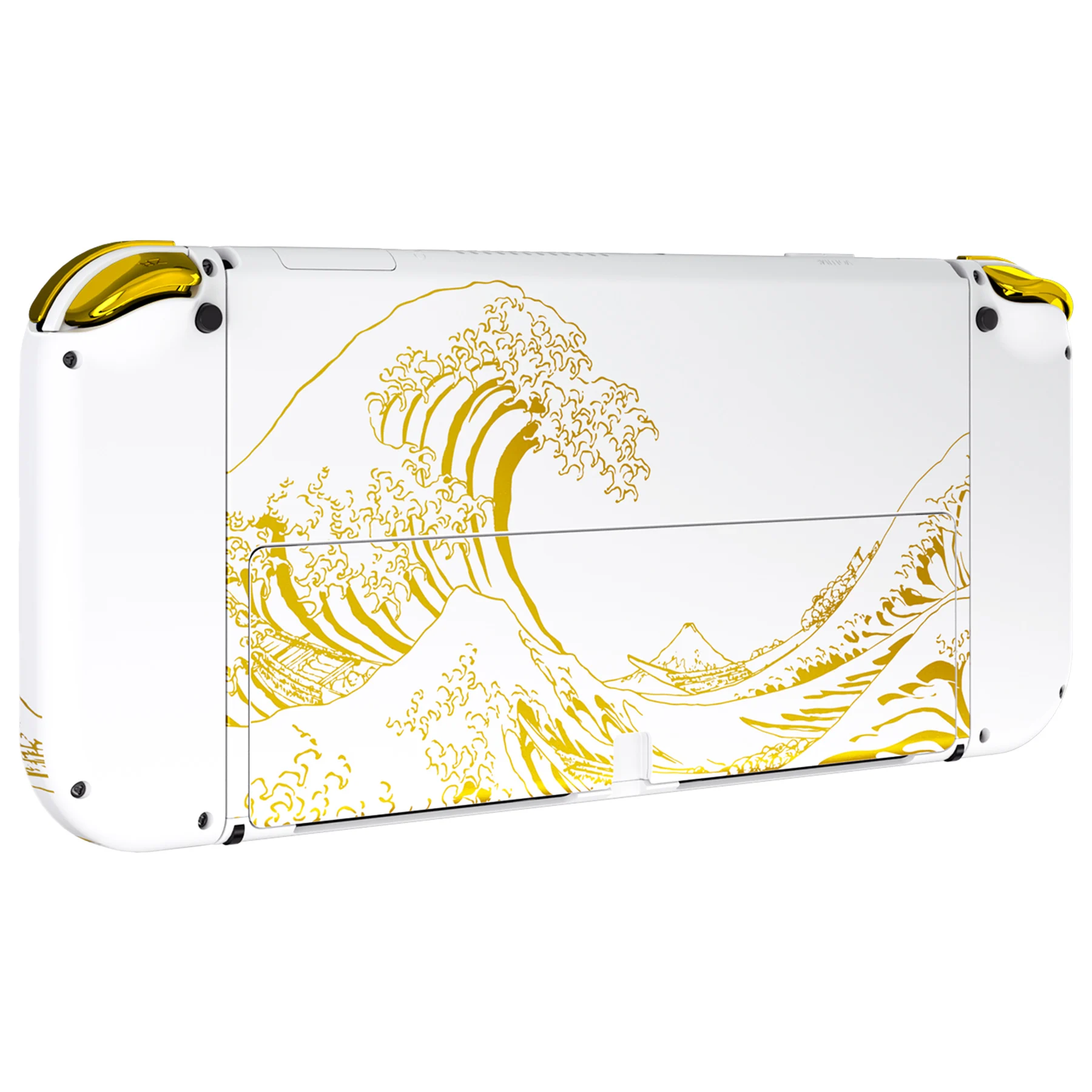 extremate splattering pintura conjunto completo substituição placa traseira botões de alojamento joycon para nintendo switch oled