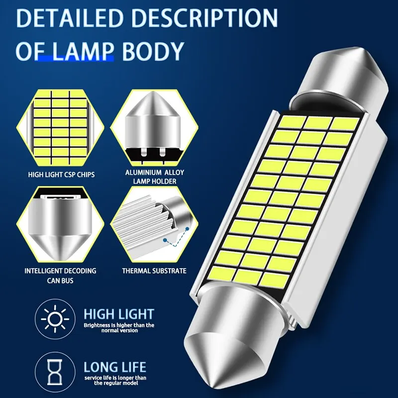 Coche luz de lectura domo Festoon bombilla W5W Led T10 C5W BA9S H21W Led  vehículo Panel de la lámpar gao jinjia