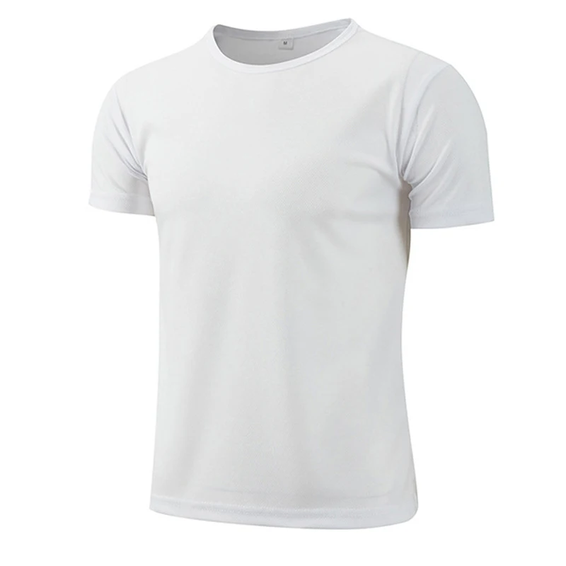 Summer Men Sport Fitness Shirts Short Sleeve Gym Running T Shirt Quick Dry Football T-Shirts Training Soccer Jersey Gym Clothing