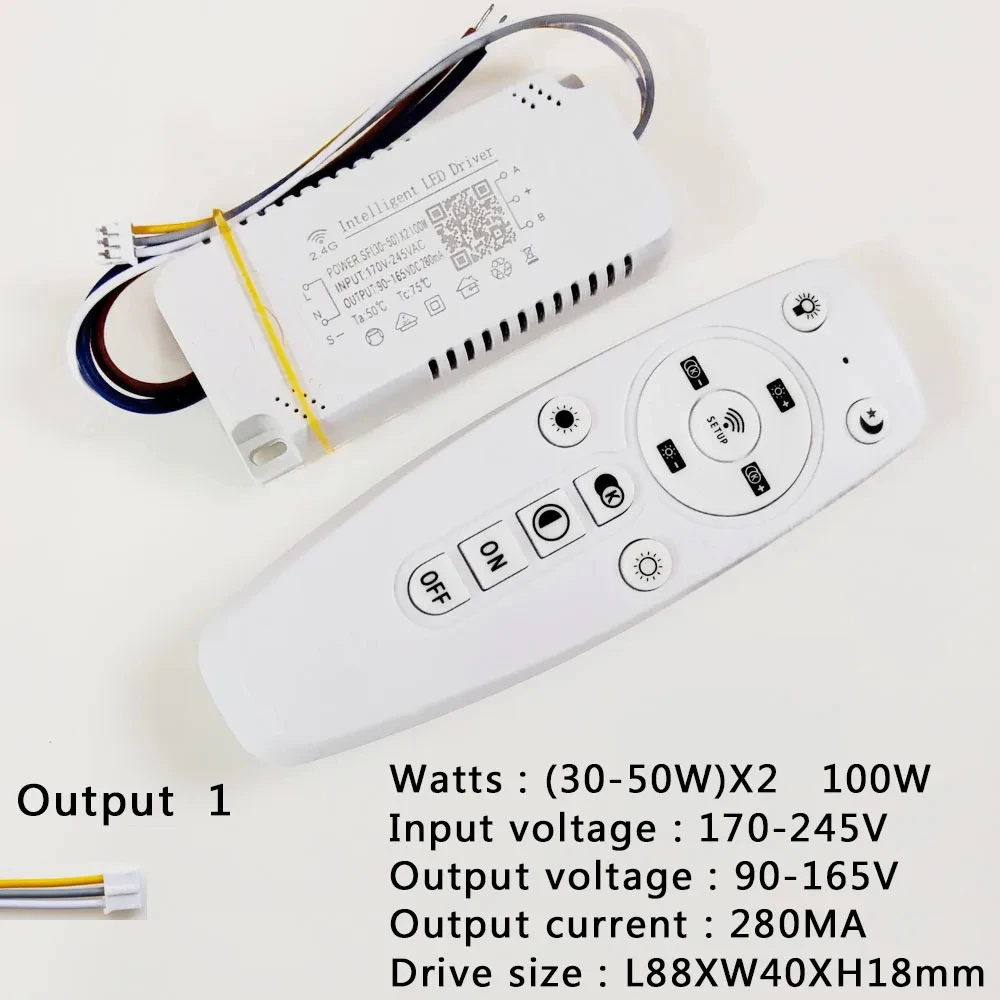 앱 제어 LED 드라이버, 원격 지능형 LED 변압기, 밝기 조절 가능, 색상 변경 가능 샹들리에, 2.4G, 12-24W, 40W, 80W, 120W, 360W