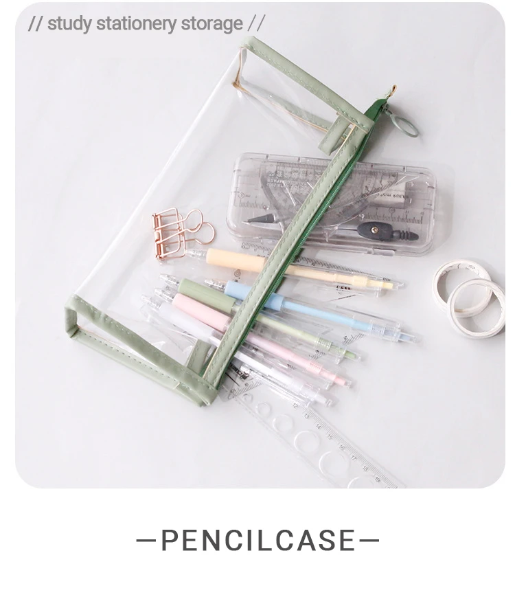 Waterproof PVC Pencil Case Large Capacity Stationery Storage