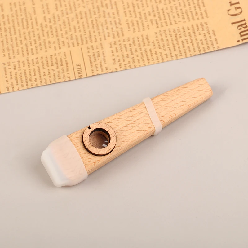 Wooden Kazoo Kazoo Wooden Flute Accompaniment Beginners Flute Simple Easy to Learn and Play The Instrument 1Pc wooden kazoos