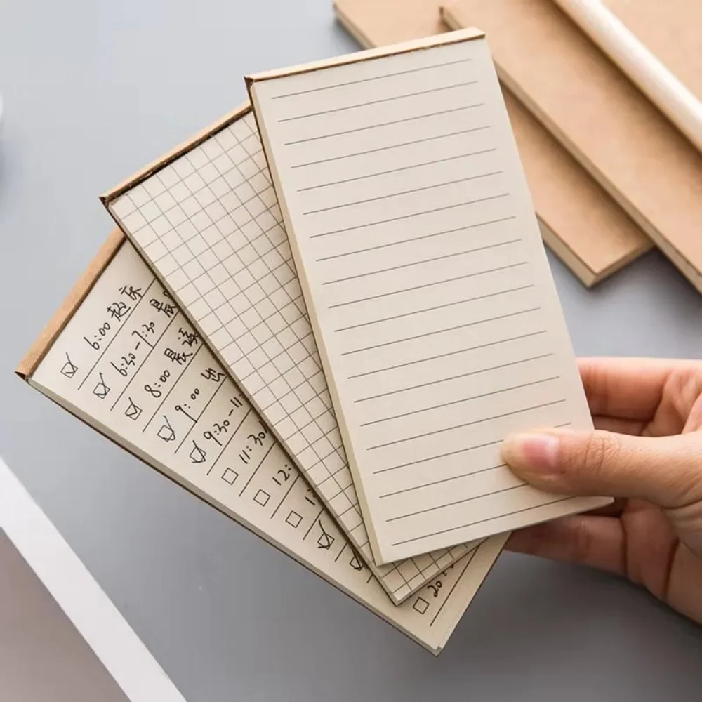 Pocket Kraft Paper Memo Pad Notepad Stationery Scrapbooking Memo Notes To Do List Tear Checklist Note Pad Blank White Labels