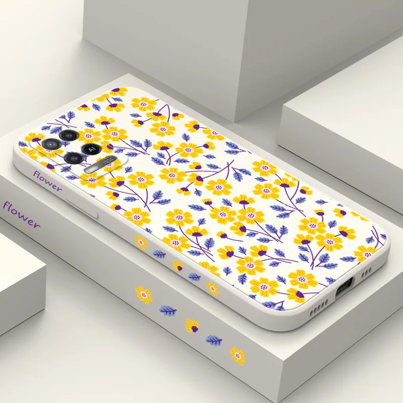 Великолепные цветы, искусственные цветы для OPPO A54 A74 A57 A96 A76 A36 A95 A12 A15 A15S A16 A16K A9 A5 2020 Reno 8 8Z 7 7Z 6 5 F9 4G