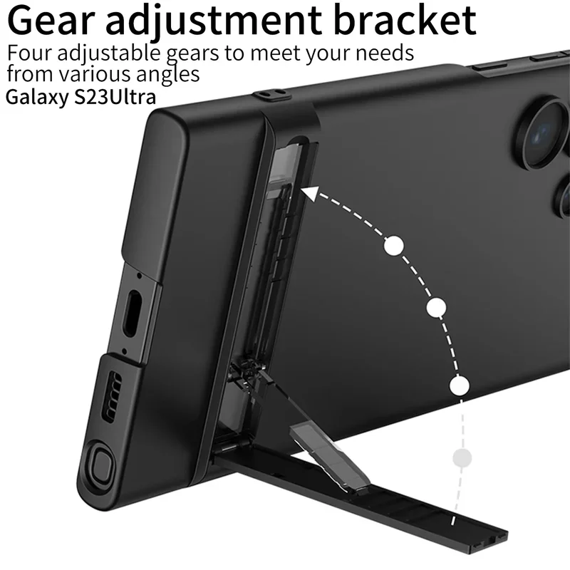 Ultra-Thin Skin-Friendly Matte Shockproof Protective Cover with Adjustable Bracket