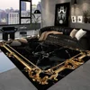 Luxury Black Golden Carpets Retro European Living Room Carpet Hotel Hall Sofa Area Floor Mat Hallway Room Doorway Large Rugs 4