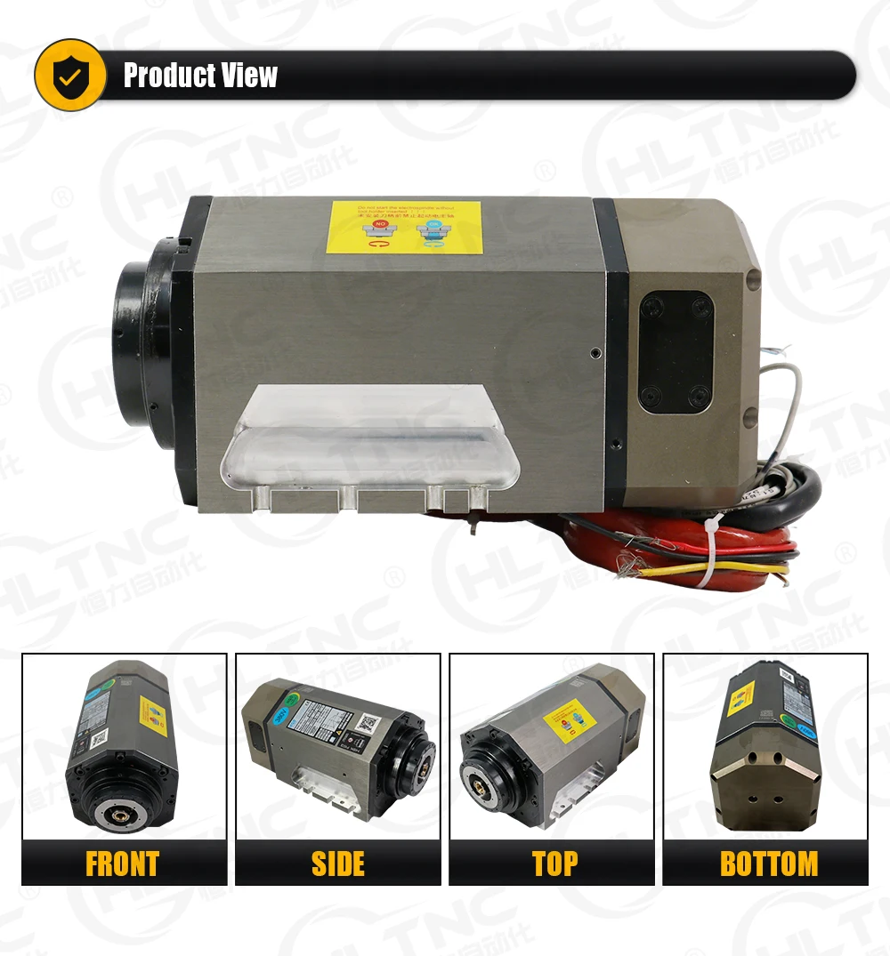 12kw ATC Spindle Motor HSK63F Hydrocooling 8.5Nm13500-24000rpm Five axis water-c