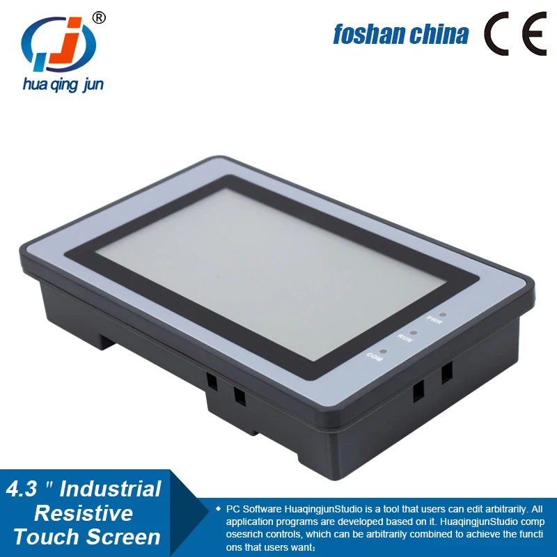 4.3 Inch LCD Touch Screen Ethernet RS485 232 Communication DC19-30V LAN RJ45 HMI for PLC