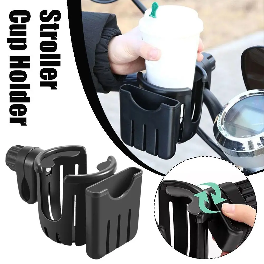 

2in 1 Stroller Motorcycle Phone Holder Water Cup Holder 1pc Outdoor Accessories 360° Adjustable Rust Rotation Proof Bicycle D5W5