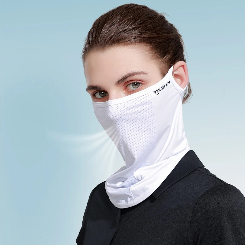 Maska ochronna przeciwsłoneczna pełna twarz ochrona UV ochrona słuchu szyi i ochrona szyi zintegrowana maska rowerowa maska golfowa