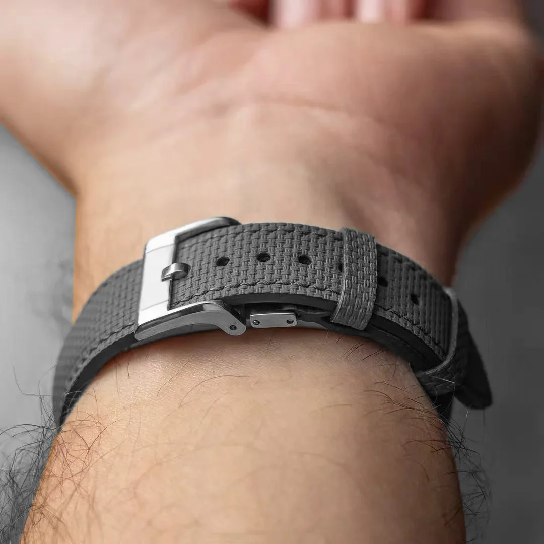 Premium Watch Strap with Spring Deployant Buckle - Luxury Replacement Watch Band Clasp