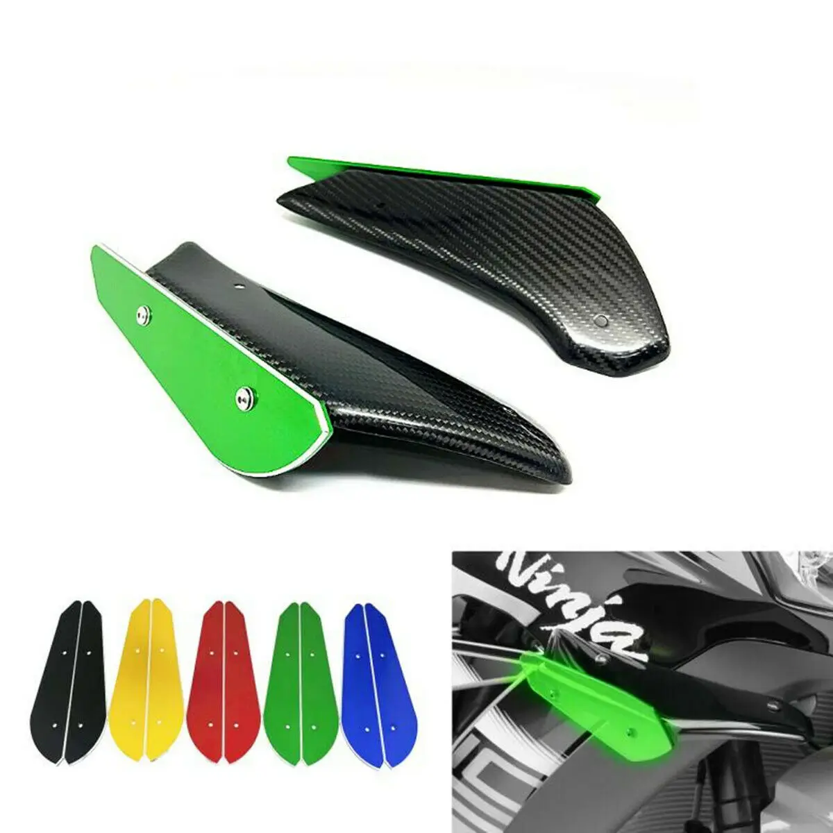 

Боковой спойлер Downforce Winglets для KAWASAKI ZX10R 2011-2020 из настоящего углеродного волокна