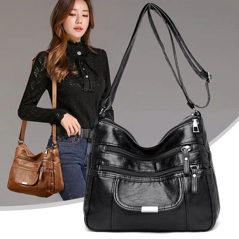Pu Leather Luxury Ladies Shoulder Crossbody Bag Ladies Fold Over Small