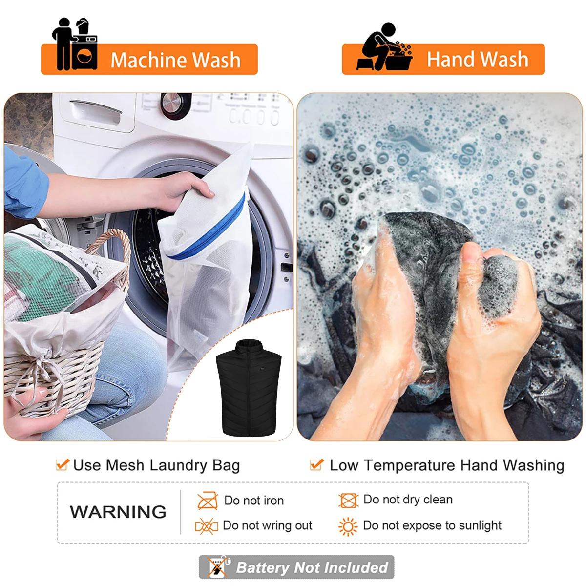 Heated Vest Men's and Women's Winter Warmer Vest Smart USB Heated Vest with 9 Carbon Fiber Heating Pads 3 Temperature Levels heated jacket