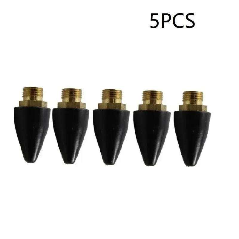 5Pcs Air Nozzles Rubber Tip 3mm/0.12inch Blow Gun Kits Replacement Thread 1/8 Inch NPSM Power Tool Air Blow Tool Accessories