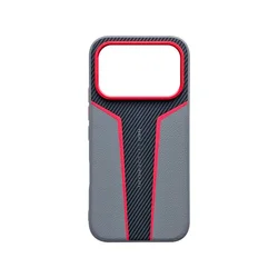 Premium Carbon Fiber Leather Protective Case with Metal Lens Ring - Anti - Drop Full Coverage for Honor 600 Pro (GRAY)