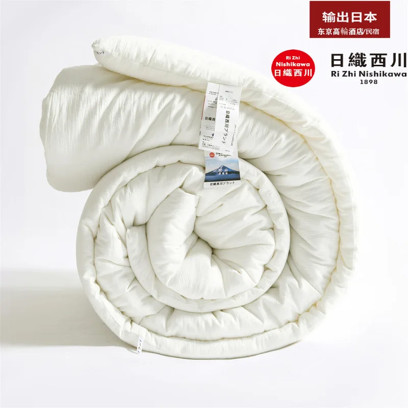 

Japanese Woven Xichuan Pure Cotton Summer Cool Quilt Class A Unprinted Japanese B&Amp;B Hotel All-Cotton Quilt Core Spring And A