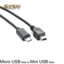 

JTZTF Micro USB Male To Mini USB Male Data Adapter Portable Converter Cable Cord 480 Mbps High Speed Data
