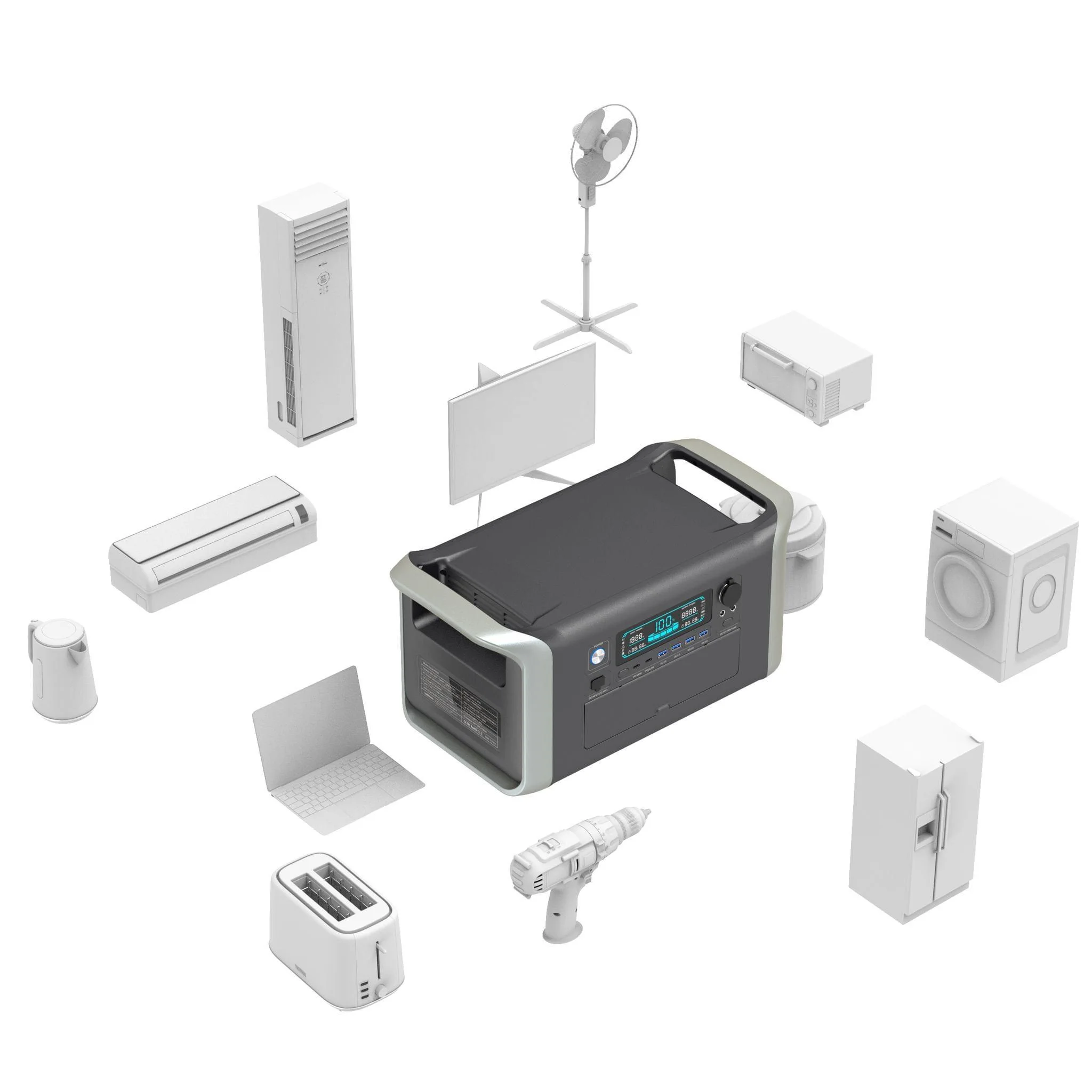 110 فولت 1600 واط 220 فولت 1800 واط محطة طاقة محمو...