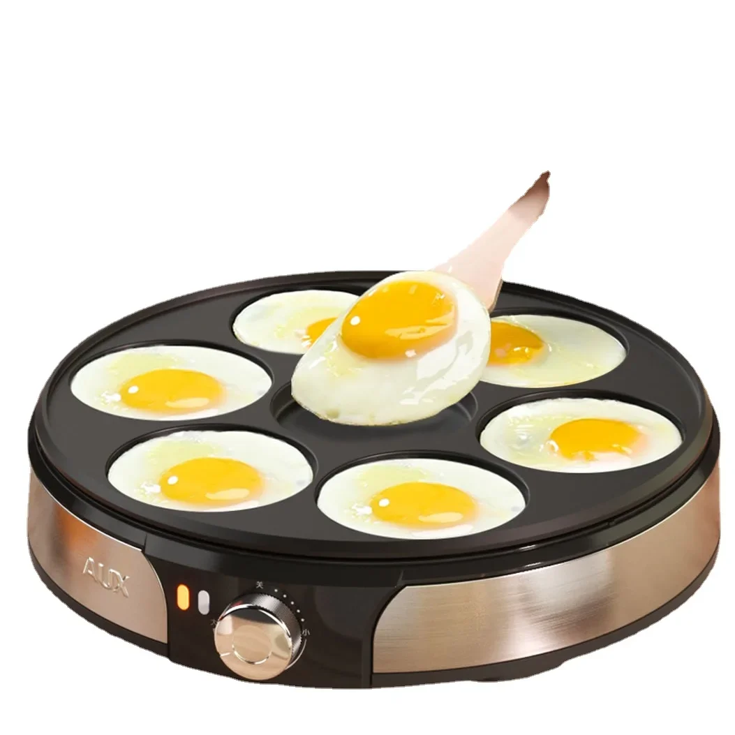 220V Professional Crepe Maker with 7 holes  Egg Burgers Crepes and Omelettes Baking Pan Perfect for Breakfast 5