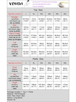5XL VONDA Plus Size 2 Piece Outfits Autumn Women Bohemian 3/4 Sleeve Fashion Shirts Wide Leg Pants Print Vintage Pant Sets 2PCS - Image 6