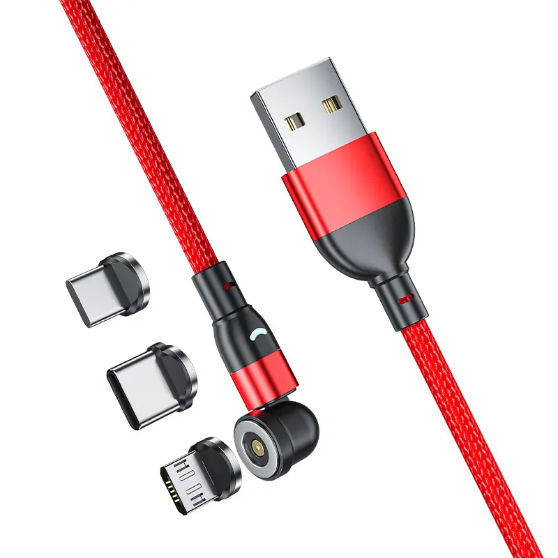 Obrotowy o 540 stopni kabel magnetyczny USB IPone typu C Micro Phone Cable do iPhone13 12 11 X Pro Max Samsung Xiaomi USB Cord Wire