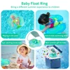 Baby Swimming Float Inflatable Dropshipping Baby Float with Canopy Waist Swimming Chest Floater Float Trainer 4