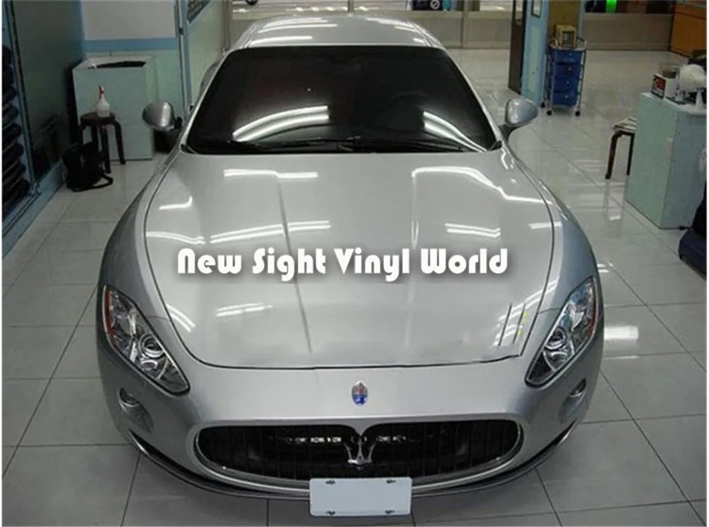 High Quality Glossy Metallic Silver Vinyl Wrap Silver Gloss Metallic Vinyl  Film Air Free Car Wrapping Size:1.52*20m(5ft*65ft) - Car Stickers -  AliExpress