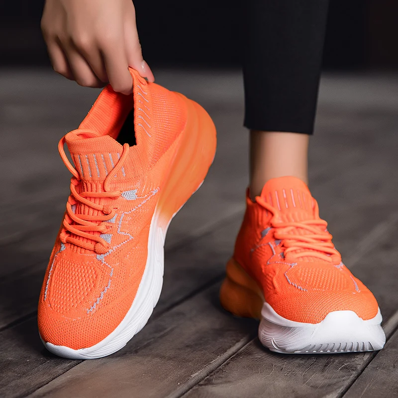 Women Sneakers Lightweight Summer Shoes For Women Casual Flats Shoes Plus Size Loafers Anti Slip Tennis Slio On 43