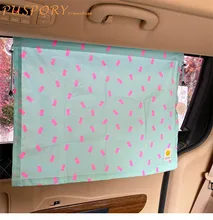 

Baby Car Shading Curtain Sun Protection Anti Mosquito Newborn Curtain Cotton Cloth Cartoon Animals Child New Outing Car Curtain