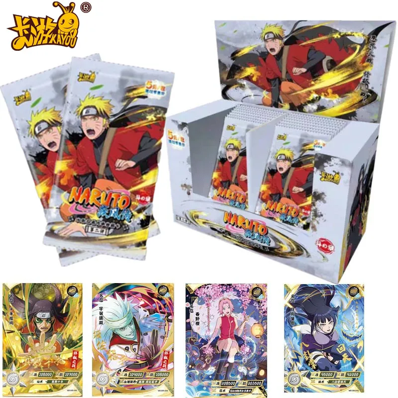 Carte Kawou Naruto Uzumaki Uchiha Sasuke Tcg Carte Coleccionado De Cartas 100-180 Pezzi Carta Per Scatola Carte Da Gioco Per Regalo Per Bambini