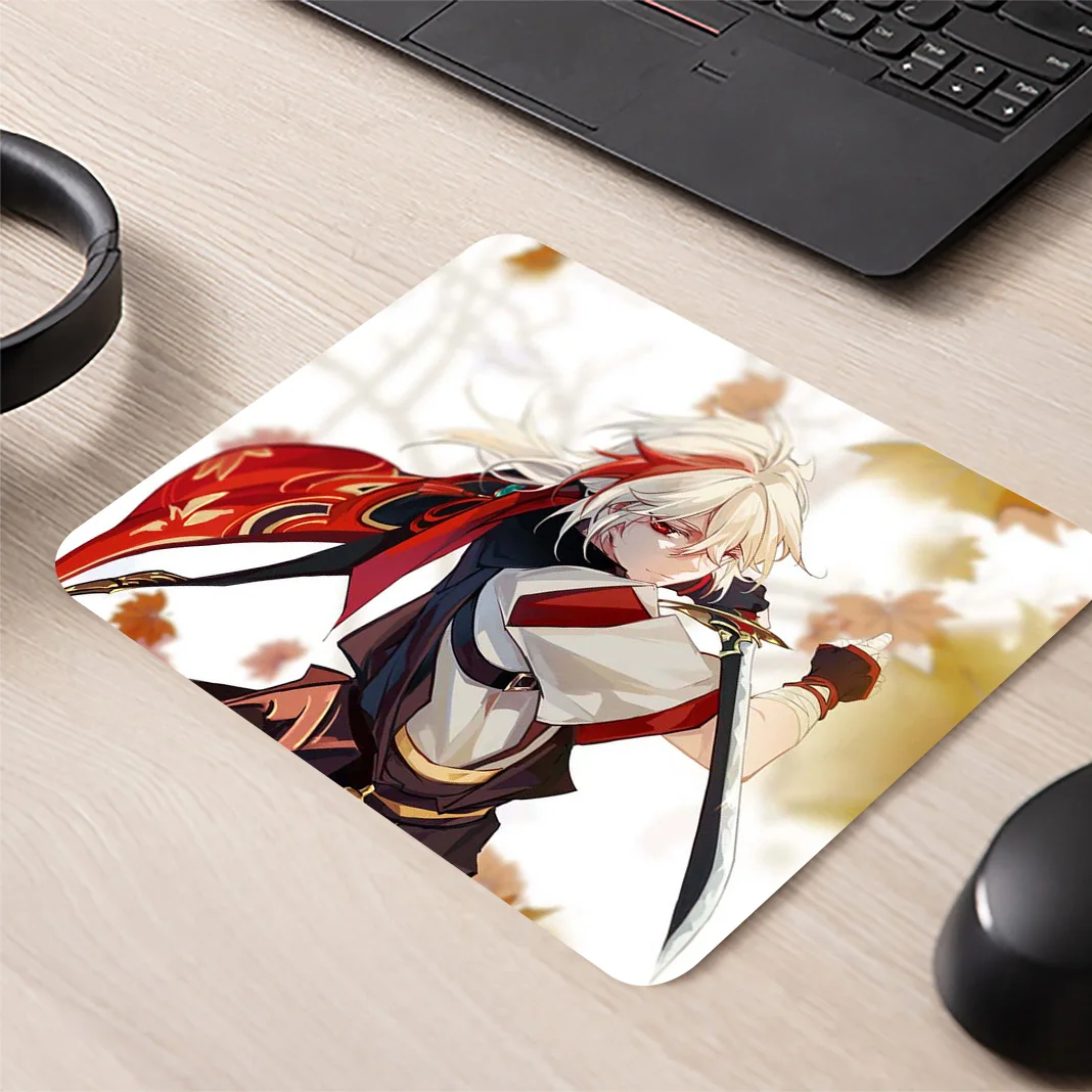 

Genshin Impact Gaming Mousepad Pc Locking Edge Mouse Pad Non-slip Mousemat Rubber Pads Small Desk Mat Keyboard Pads 20x25cm