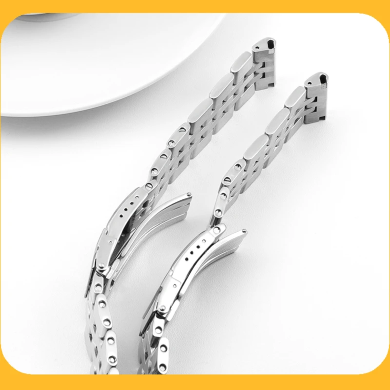 High-Quality 24mm Solid Stainless Steel Watchband with Push-Button Hidden Clasp
