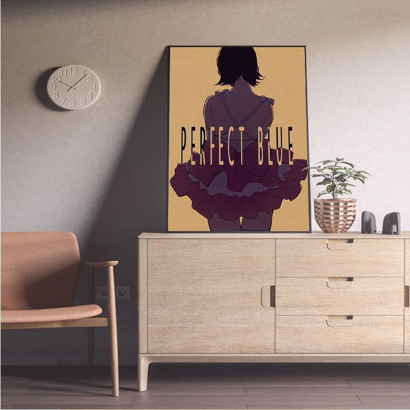 Anime poster Vintage posters Poster prints Anime Perfect Blue Anime Posters Vintage Room Home Bar Cafe Decor Aesthetic Art Wall Painting