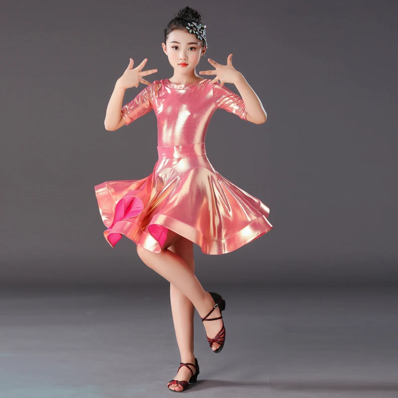 

Children's Latin dance dress girl dress practice dance skirt girl Latin standard competition grade costume